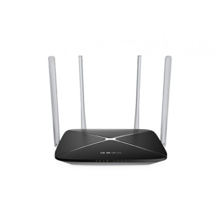 Mercusys AC12 router inalámbrico Ethernet rápido Doble banda (2,4 GHz / 5 GHz) Negro