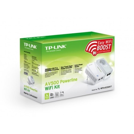 TP-LINK KIT POWERLINE WI-FI AV600, QUALCOMM, 300MBPS EN 2.4GHZ, 600MBPS POWERLINE, HOMEPLUG AV, 2 PUERTOS 10/100MBPS, WI-FI CLON
