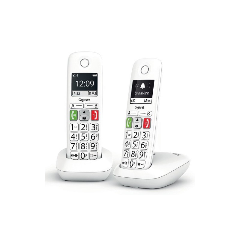 Gigaset E290 Teléfono DECT/analógico Identificador de llamadas Blanco