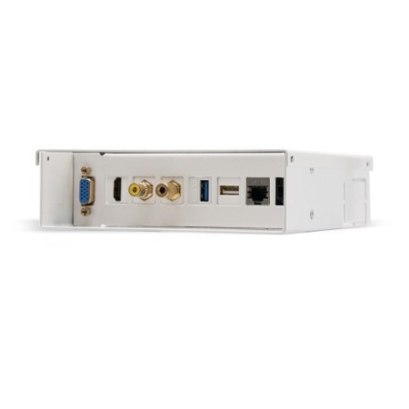 Nanocable Caja de conexiones multimedia de pared VGA+HDMI+JACK3.5+RCA+2xUSB+2xRJ45, Blanco