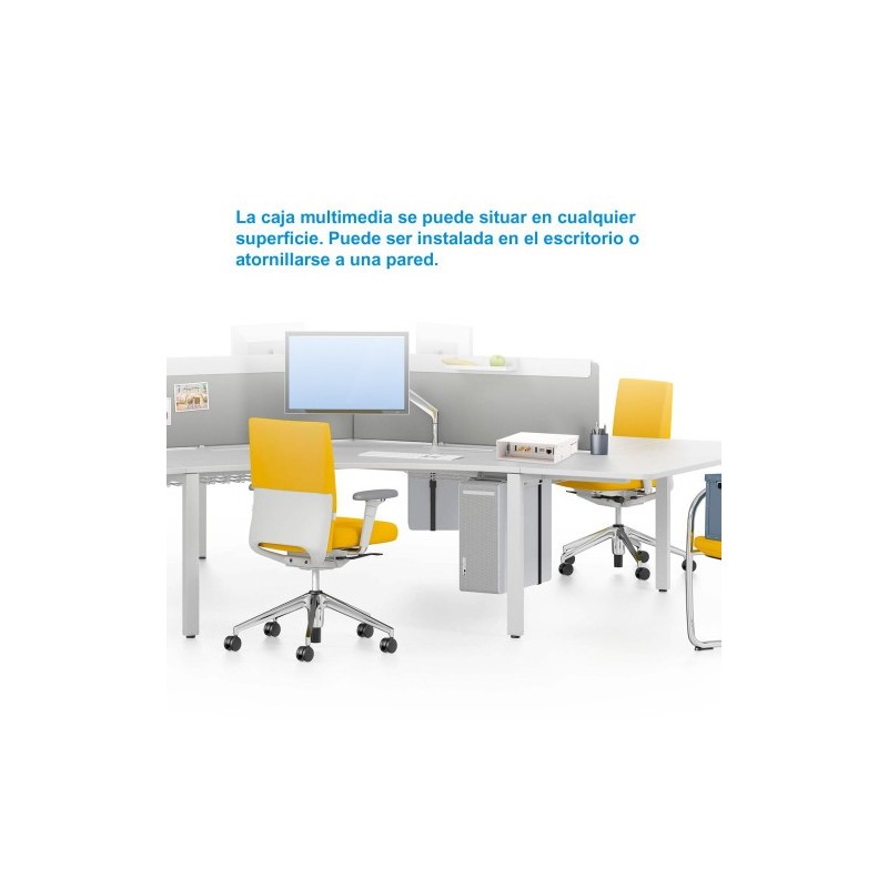 Nanocable Caja de conexiones multimedia de pared VGA+HDMI+JACK3.5+RCA+2xUSB+2xRJ45, Blanco