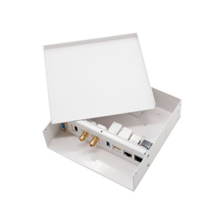 Nanocable Caja de conexiones multimedia de pared VGA+HDMI+JACK3.5+RCA+2xUSB+2xRJ45, Blanco