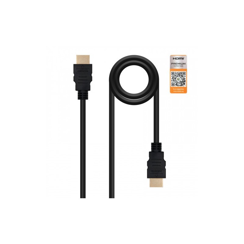 Nanocable HDMI V2.0, 1m cable HDMI HDMI tipo A (Estándar) Negro