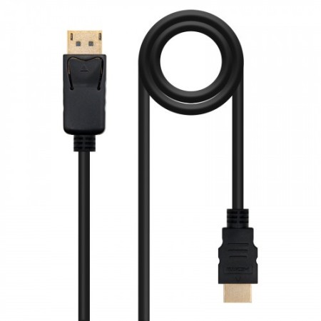 Nanocable Cable conversor DISPLAYPORT a HDMI, DP/M - HDMI/M, Negro, 5.0 M