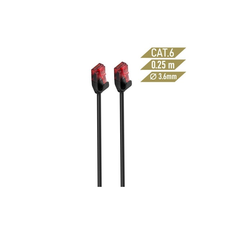 Ewent IM1046 cable de red 2 m Cat6 U/UTP (UTP) Negro