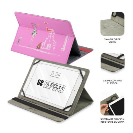 SUBBLIM Funda Tablet Universal TRENDY CASE FASHION GIRLS 10.1″