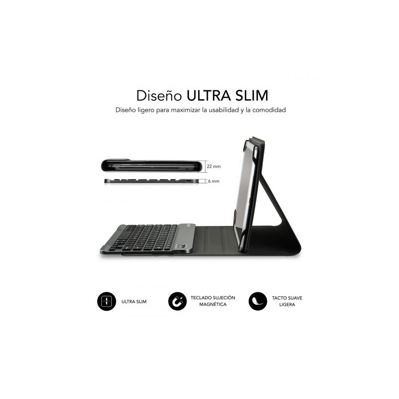 SUBBLIM Funda con Teclado KEYTAB PRO BLUETOOTH 10,1″ Red