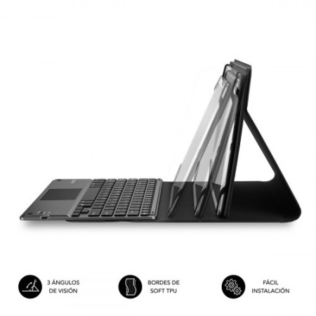 SUBBLIM Funda con Teclado KEYTAB PRO BLUETOOTH 10,1″ TOUCHPAD Black