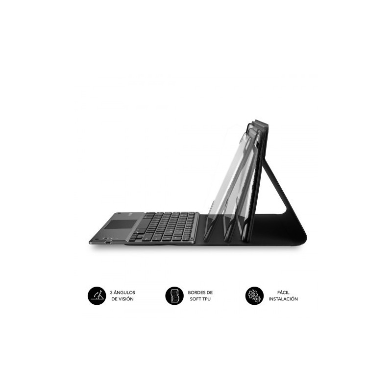 SUBBLIM Funda con Teclado KEYTAB PRO BLUETOOTH 10,1″ TOUCHPAD Black