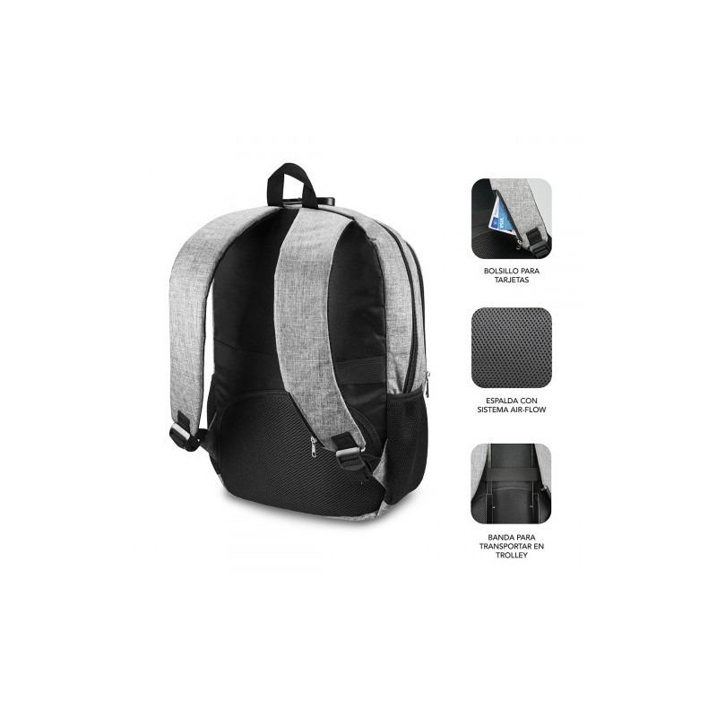 SUBBLIM Mochila para Portátil Urban Lock Backpack 16″ Grey