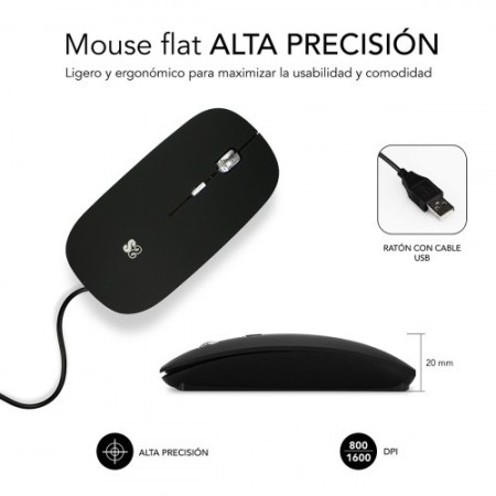 SUBBLIM Maletín con Ratón Select Pack Wired Mouse USB + Laptop bag 15,6″