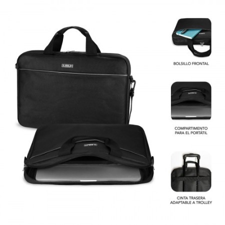 SUBBLIM Maletín con Ratón Select Pack Wireless Mouse USB + Laptop bag 15,6″