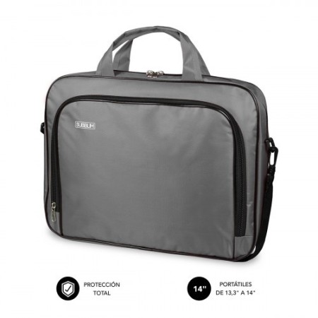 SUBBLIM Maletín Ordenador Oxford Laptop Bag 13,3″-14″ Grey