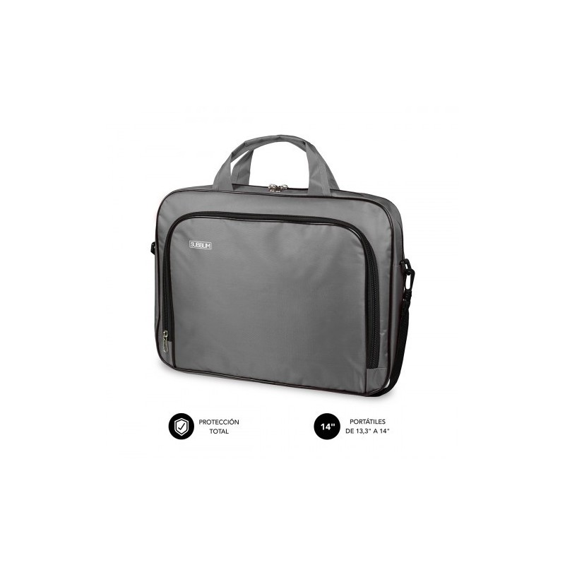 SUBBLIM Maletín Ordenador Oxford Laptop Bag 13,3″-14″ Grey