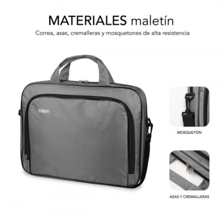 SUBBLIM Maletín Ordenador Oxford Laptop Bag 13,3″-14″ Grey
