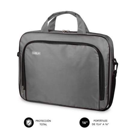 SUBBLIM Maletín Ordenador Oxford Laptop Bag 15,4-16″ Grey