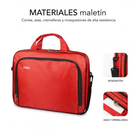 SUBBLIM Maletín Ordenador Oxford Laptop Bag 15,4-16″ Red