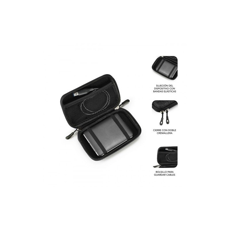 SUBBLIM Funda Disco Duro HDD Business Case 2,5″ Black