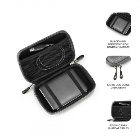 SUBBLIM Funda Disco Duro HDD Business Case 2,5″ Grey