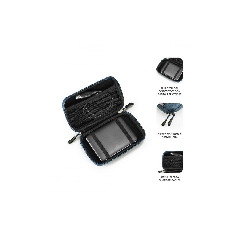 SUBBLIM Funda Disco Duro HDD Business Case 2,5″ Dark Blue