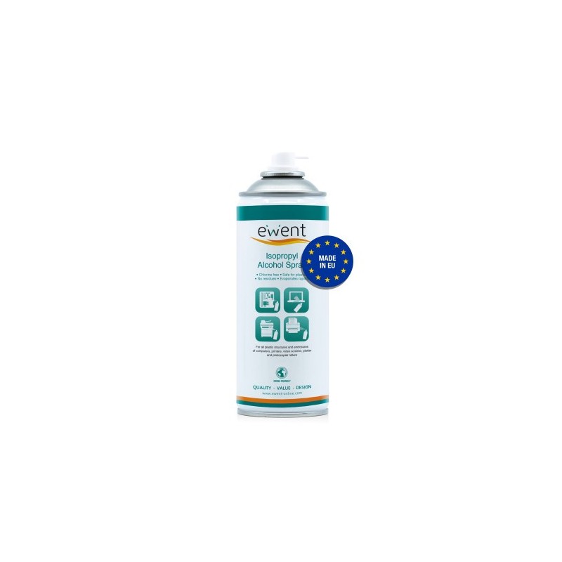 Ewent EW5611 kit de limpieza para computadora Espray para limpieza de equipos Universal 400 ml