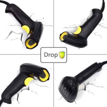 Ewent EW3410 lector de código de barras Lector de códigos de barras portátil 2D LED Negro