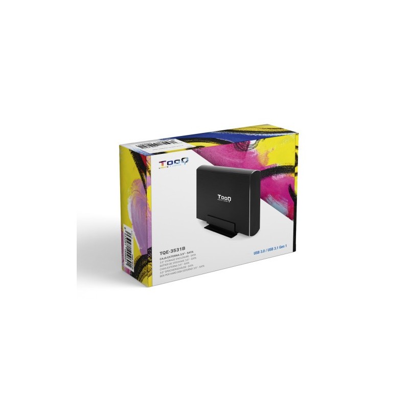 TooQ TQE-3531B caja para disco duro externo 3.5″ Caja de disco duro (HDD) Negro