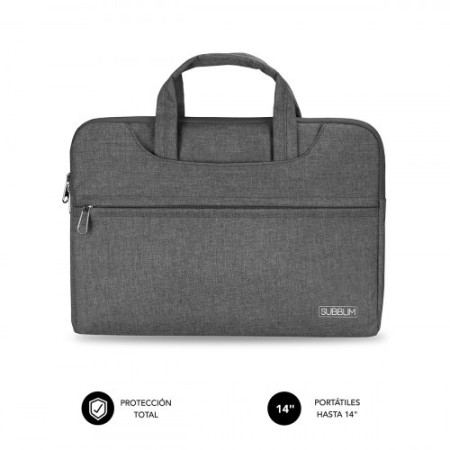 SUBBLIM Funda Ordenador Business Laptop Sleeve 13,3-14″ Grey