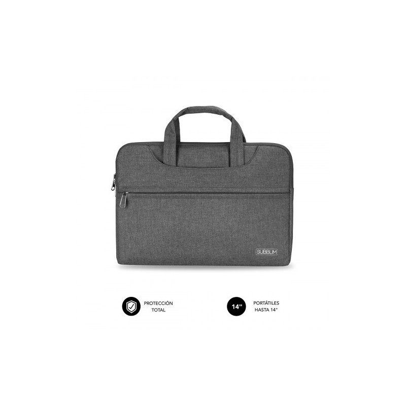 SUBBLIM Funda Ordenador Business Laptop Sleeve 13,3-14″ Grey