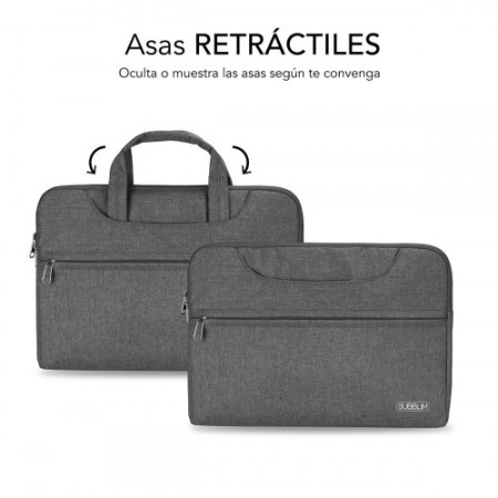 SUBBLIM Funda Ordenador Business Laptop Sleeve 13,3-14″ Grey