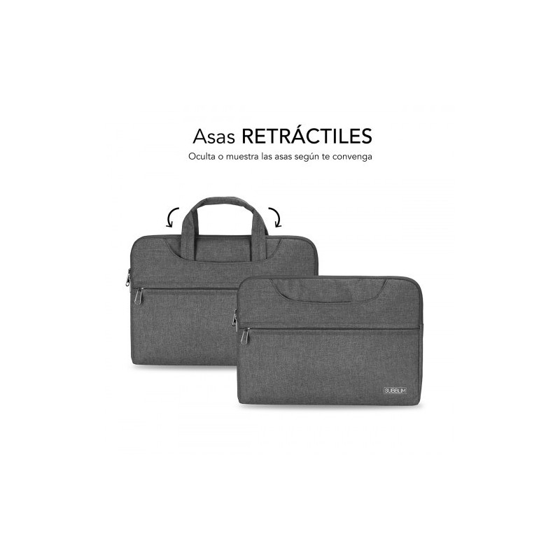 SUBBLIM Funda Ordenador Business Laptop Sleeve 13,3-14″ Grey