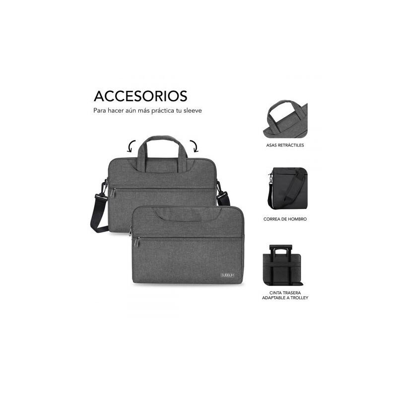 SUBBLIM Funda Ordenador Business Laptop Sleeve 13,3-14″ Grey
