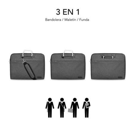 SUBBLIM Funda Ordenador Business Laptop Sleeve 15,6″ Grey