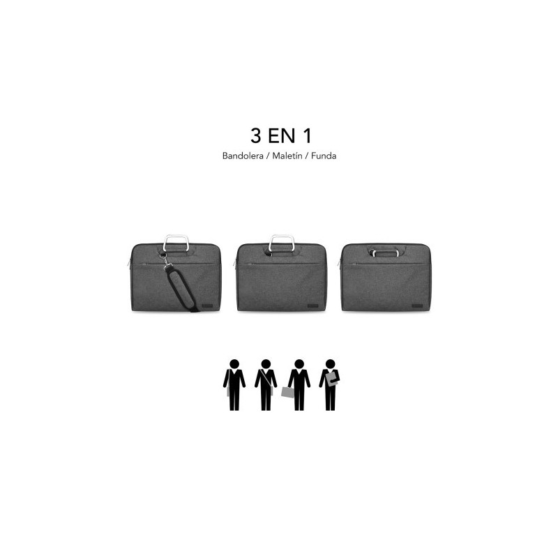 SUBBLIM Funda Ordenador Business Laptop Sleeve 15,6″ Grey