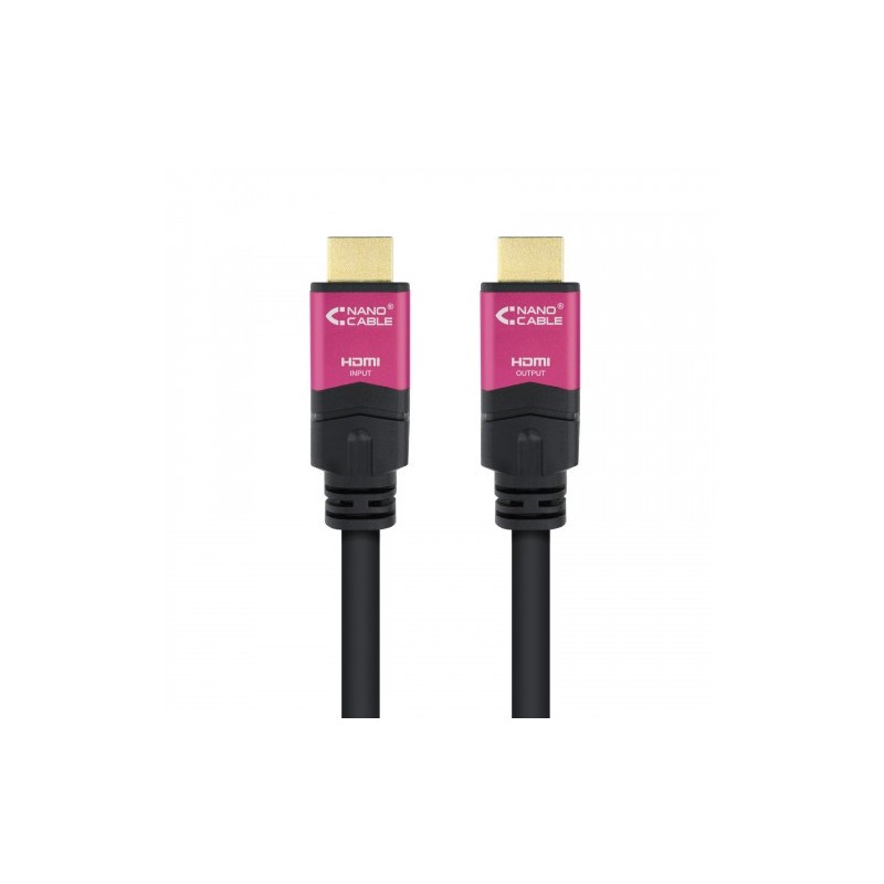 Nanocable 10.15.3725 cable HDMI 25 m HDMI tipo A (Estándar) Negro, Rosa