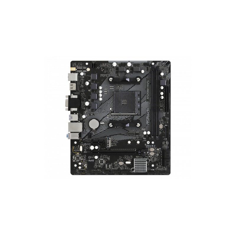 PLACA ASROCK A520M-HVS,AMD,AM4,A520,2DDR4,64,VGA+HDMI,4SATA3,1M.2,4USB2.0,2USB3.2,USB-C,1GB,MATX