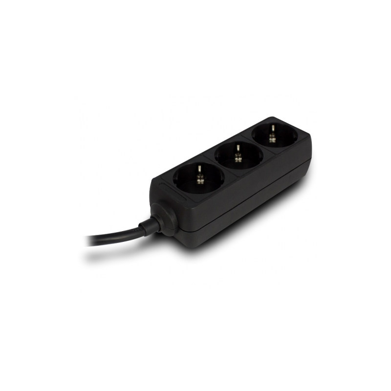 Ewent EW3959 base múltiple 1,5 m 3 salidas AC Interior Negro