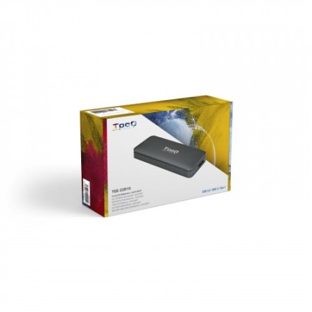 TooQ TQE-2281G caja para disco duro externo M.2 Caja externa para unidad de estado sólido (SSD) Gris
