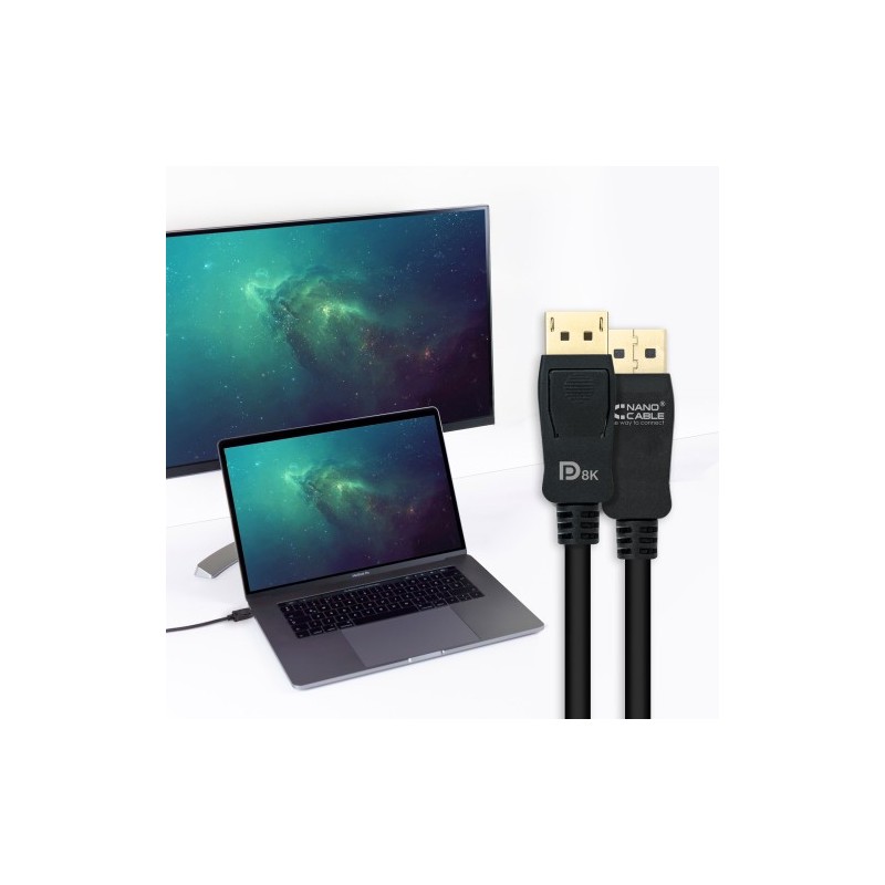 Nanocable 10.15.2502 cable DisplayPort 2 m Negro