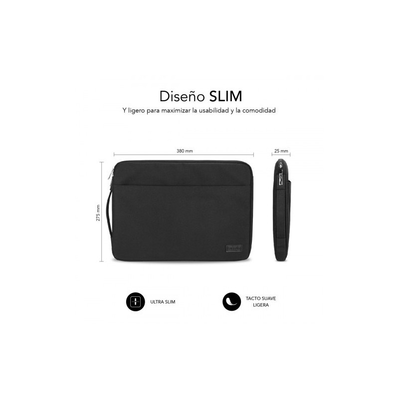 SUBBLIM Funda Ordenador Urban Laptop Sleeve 13,3-14″ Black