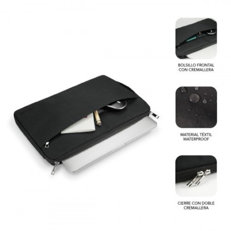 SUBBLIM Funda Ordenador Urban Laptop Sleeve 15,6″ Black