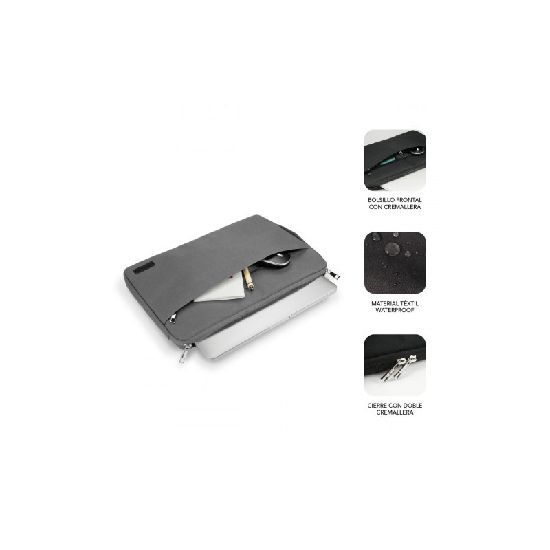 SUBBLIM Funda Ordenador Urban Laptop Sleeve 15,6″ Grey