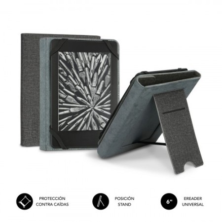 SUBBLIM FUNDA EBOOK CLEVER STAND 6″ GREY