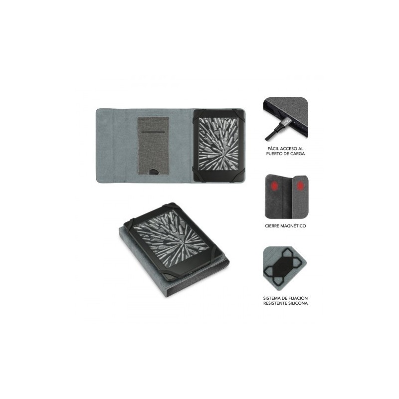 SUBBLIM FUNDA EBOOK CLEVER STAND 6″ GREY