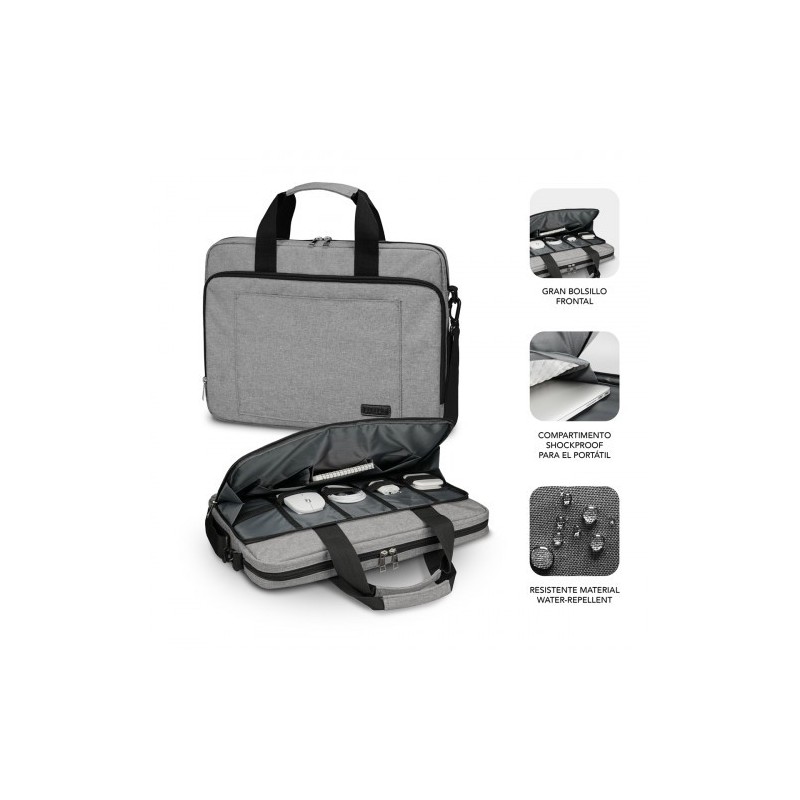 SUBBLIM Maletín Ordenador Air Padding Laptop bag 15,6″ Grey