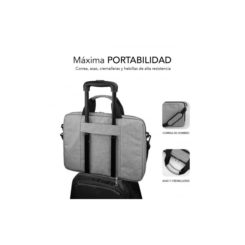SUBBLIM Maletín Ordenador Air Padding Laptop bag 15,6″ Grey