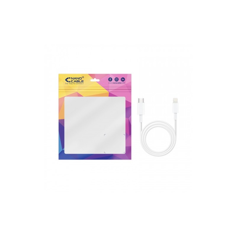 TooQ 10.10.0601 cable de conector Lightning 1 m Blanco
