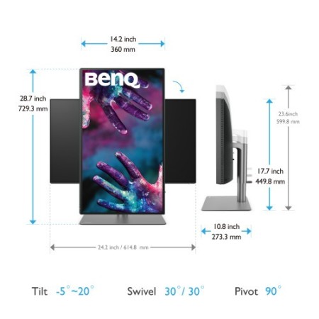 Benq PD2725U 68,6 cm (27″) 3840 x 2160 Pixeles 4K Ultra HD LED Negro