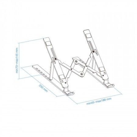 TooQ TQLRS0033-AL soporte para ordenador portátil 38,1 cm (15″) Plata
