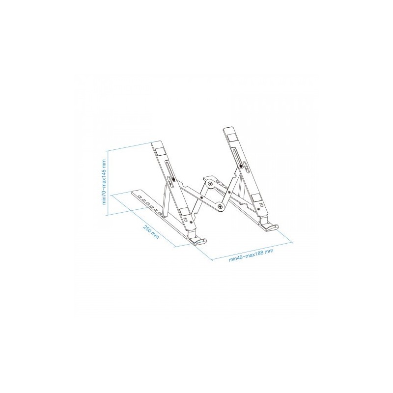 TooQ TQLRS0033-AL soporte para ordenador portátil 38,1 cm (15″) Plata